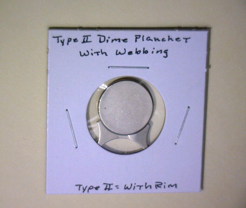 Roosevelt dime planchet type - planchet, "type