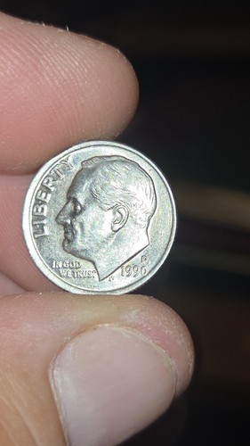 1990 roosevelt dime error - 1990, p